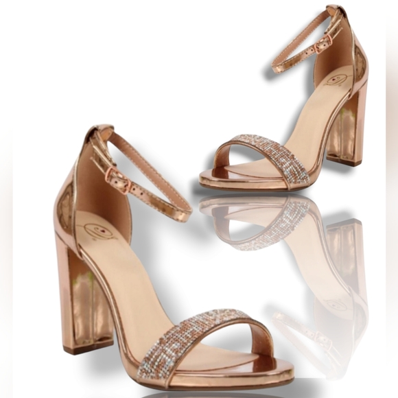 🆕 "New Penny" Metallic Ankle Strap Heels - Picture 7 of 7